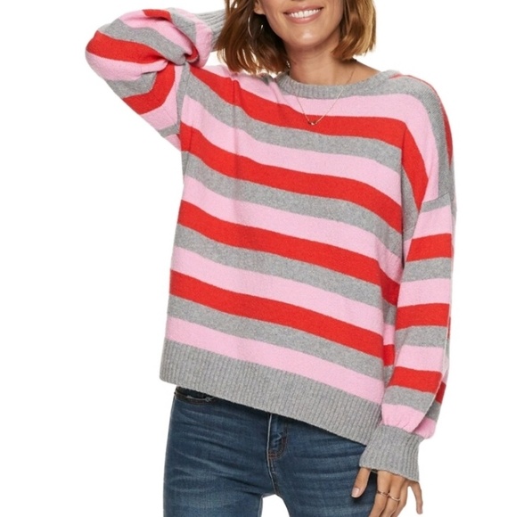 POPSUGAR Sweaters - POPSUGAR Print Balloon-Sleeve Sweater